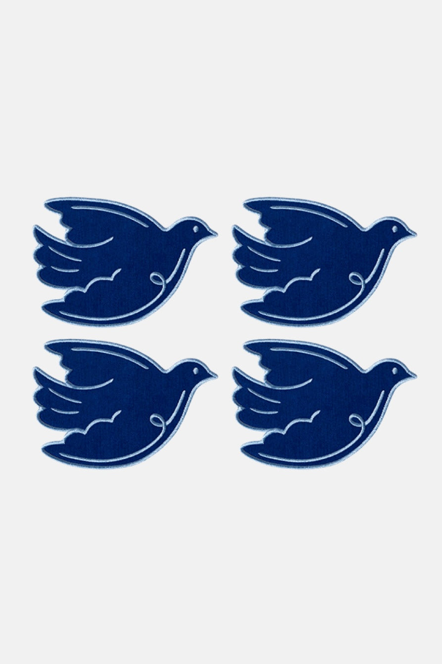 COCKTAIL COASTERS “PALOMA” NAVY/LIGHT BLUE