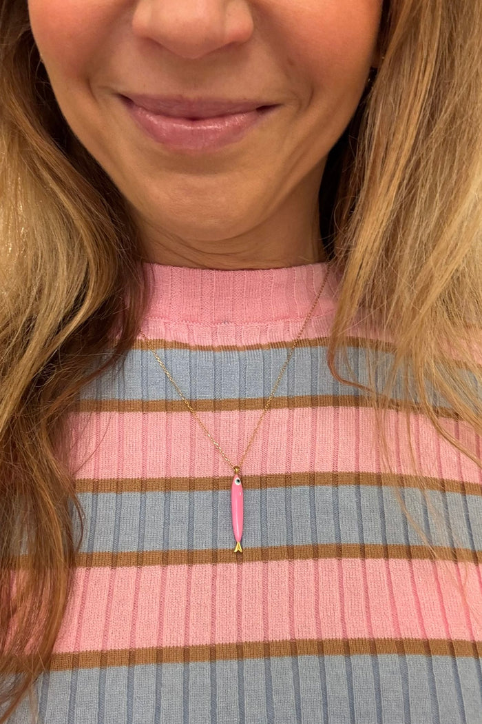 NECKLACE "SARDINE" FLUO PINK