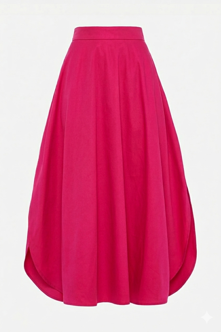 POPELINE SKIRT "VERVE" PINK