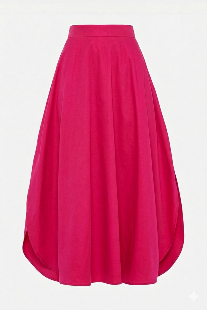 POPELINE SKIRT "VERVE" PINK
