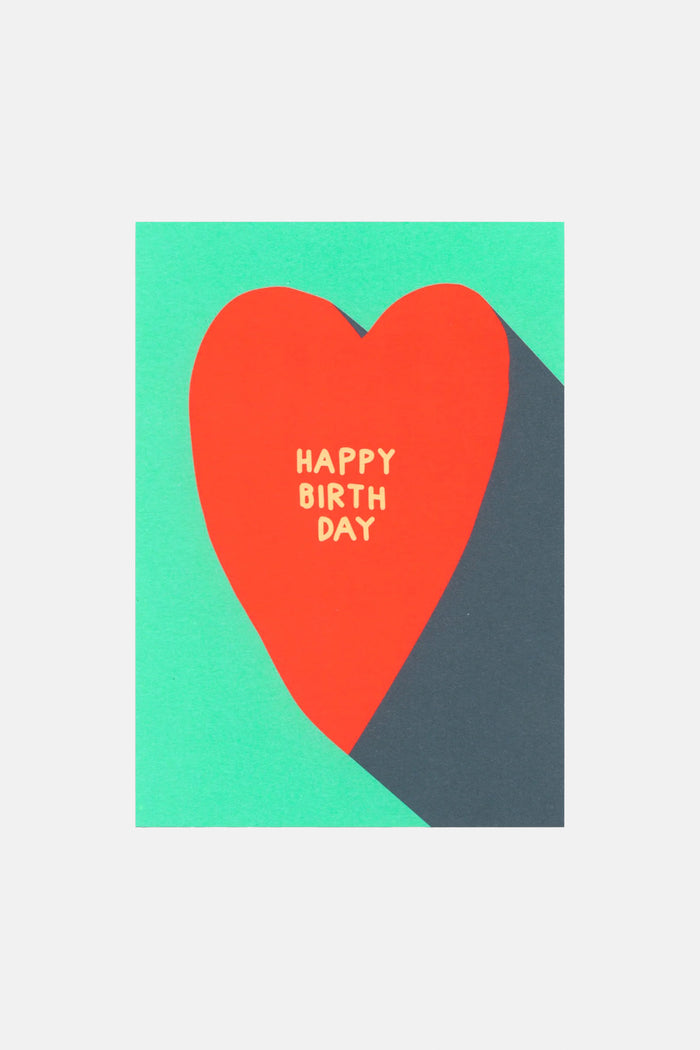 GREETING CARD "HAPPY BIRTHDAY" RED/GREEN