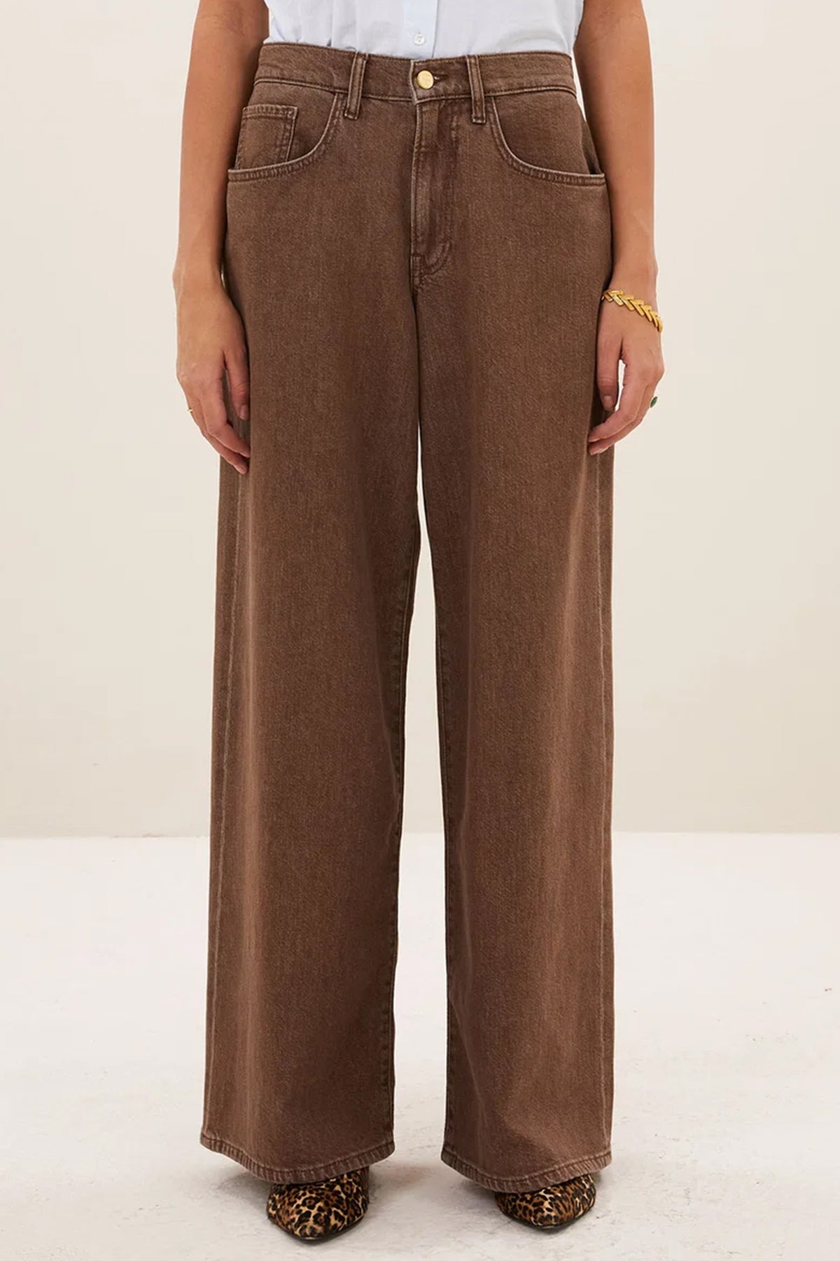 ORGANIC COTTON WIDE LEG DENIM PANTS HAZEL