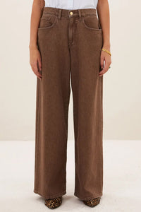 ORGANIC COTTON WIDE LEG DENIM PANTS HAZEL