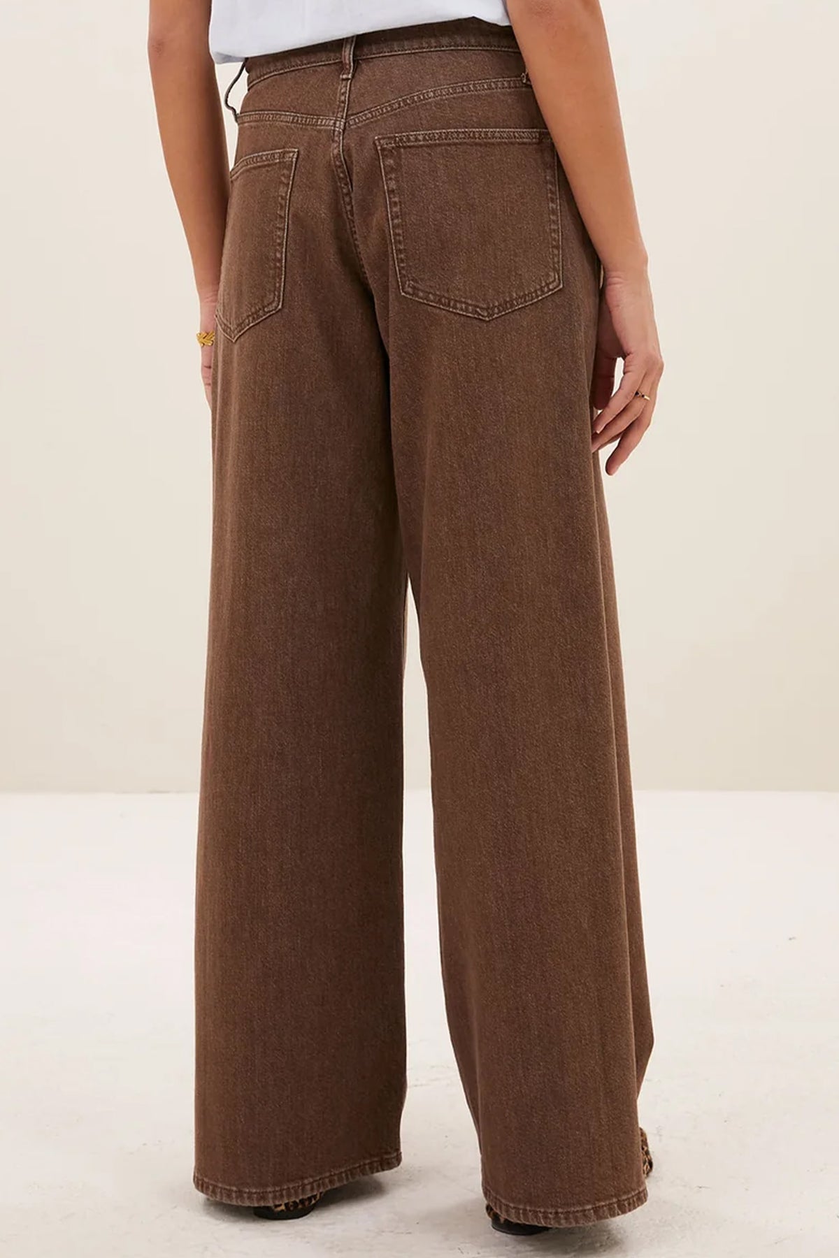 ORGANIC COTTON WIDE LEG DENIM PANTS HAZEL
