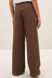 ORGANIC COTTON WIDE LEG DENIM PANTS HAZEL
