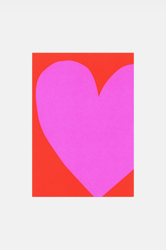 GREETING CARD "HEART" PINK/RED