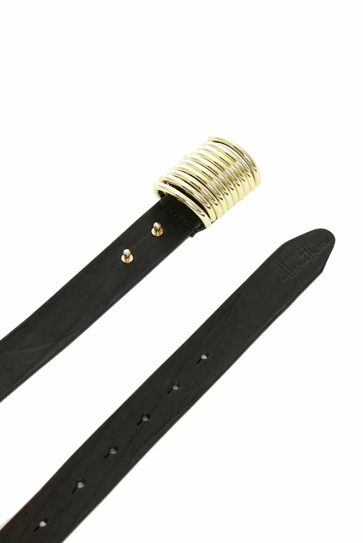 LEATHER BELT "POMPADOUR" BLACK