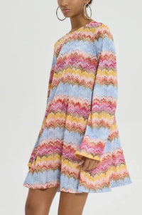 VERY SHORT DRESS "GODA" MULTICOLOR