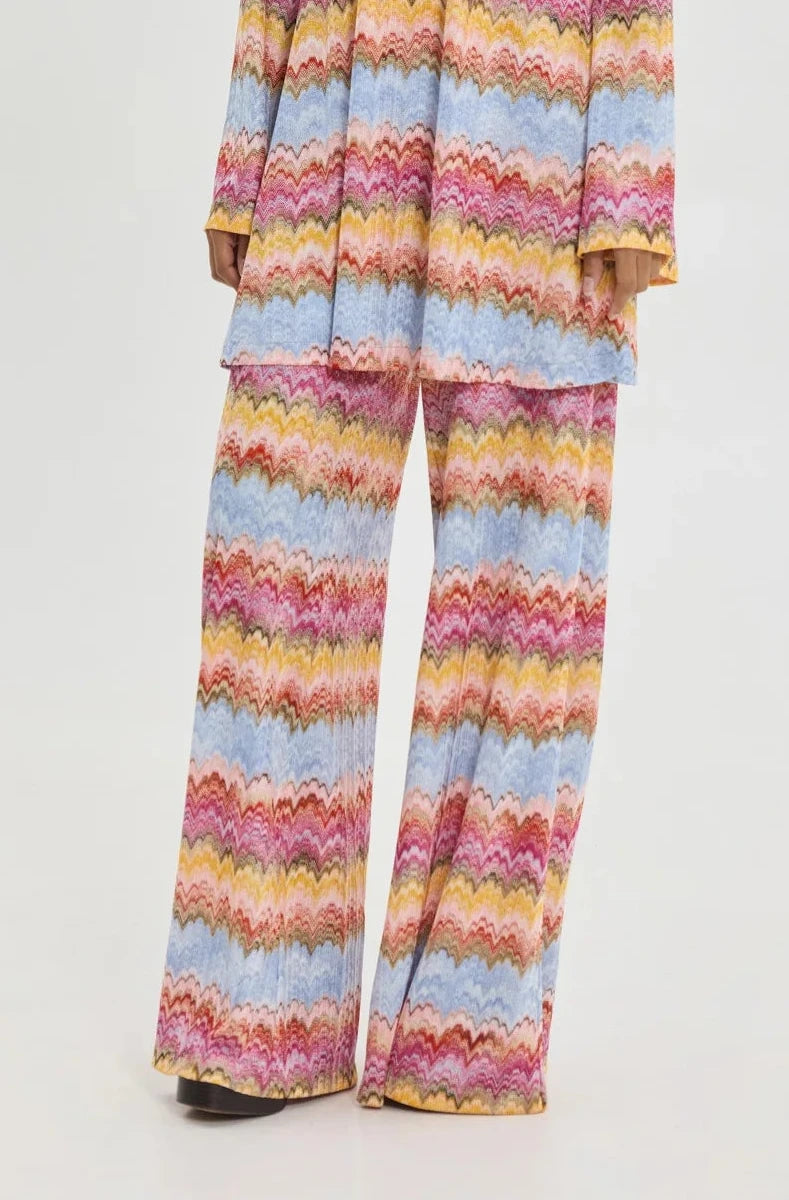 LONG WIDE LEG PANTS "EVE" MULTICOLOR