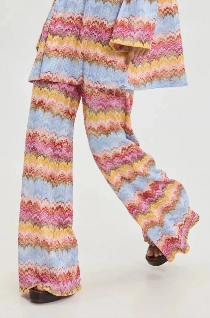 LONG WIDE LEG PANTS "EVE" MULTICOLOR