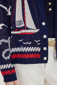 OVERSIZED JAQUARD KNIT CARDIGAN „VARKIZA“