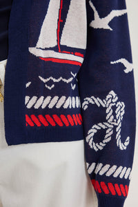 OVERSIZED JAQUARD KNIT CARDIGAN „VARKIZA“