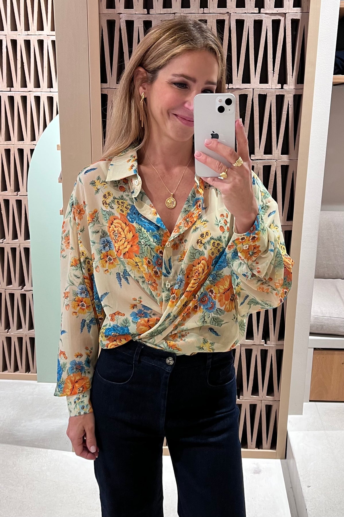 OVERSIZED CHIFFON BLOUSE "TAPETSARIA” MULTICOLOR