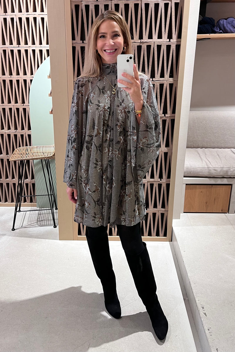 SHORT OVERSIZED DRESS "STELLAR" GREY