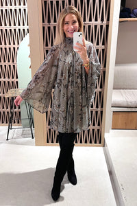 SHORT OVERSIZED DRESS "STELLAR" GREY