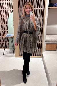 SHORT OVERSIZED DRESS "STELLAR" GREY