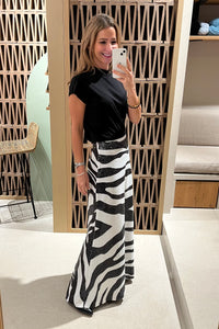 LONG SKIRT WITH SEQUINS "ZEBRA"