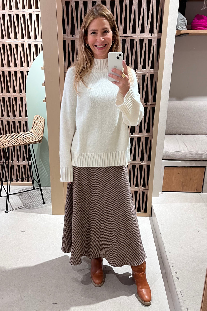 ALPACA PULLOVER WITH WIDE SLEEVES OFFWHITE