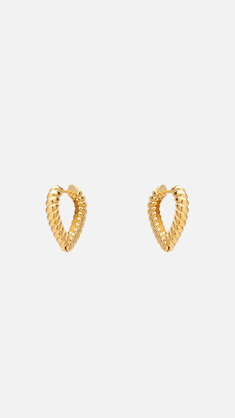 EARRINGS "V SPIRAL HOOPS"