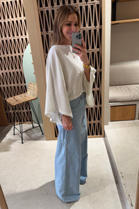 OVERSIZED COTTON BLOUSE "IRAKLIA" NATURAL
