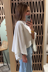 OVERSIZED COTTON BLOUSE "IRAKLIA" NATURAL