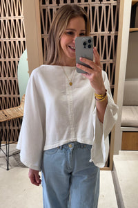 OVERSIZED COTTON BLOUSE "IRAKLIA" NATURAL