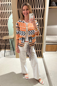 JAQUARD JACKET "ERIS" ORANGE