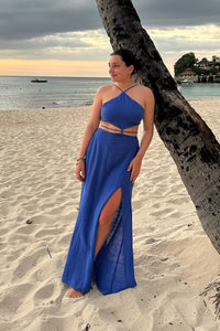 BACKLESS DRESS WITH CUTOUTS "MALIA"