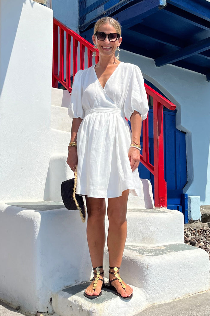 SHORT LINEN DRESS "ELINA"