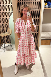 OVERSIZED MIDI DRESS "STARLOVE" PINK