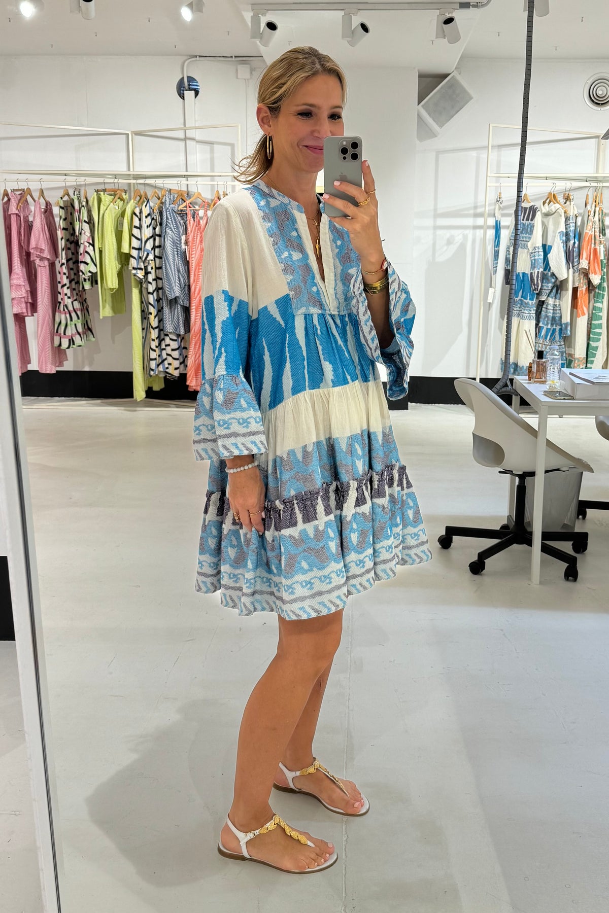 SHORT TUNIC DRESS "KALOMIRA" BLUE