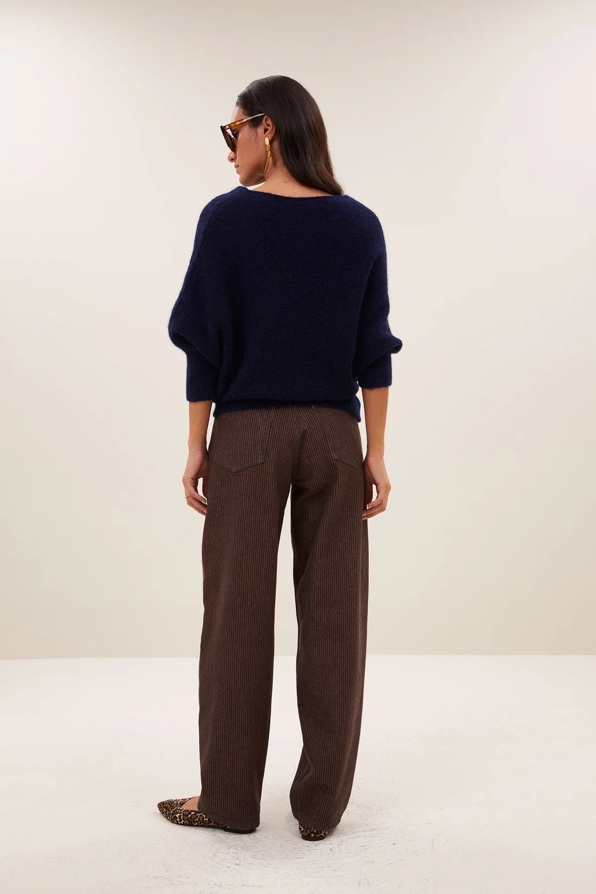 OVERSIZED ALPACA PULLOVER "KYOTO" NAVY