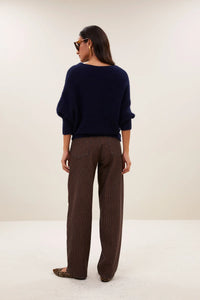 OVERSIZED ALPACA PULLOVER "KYOTO" NAVY