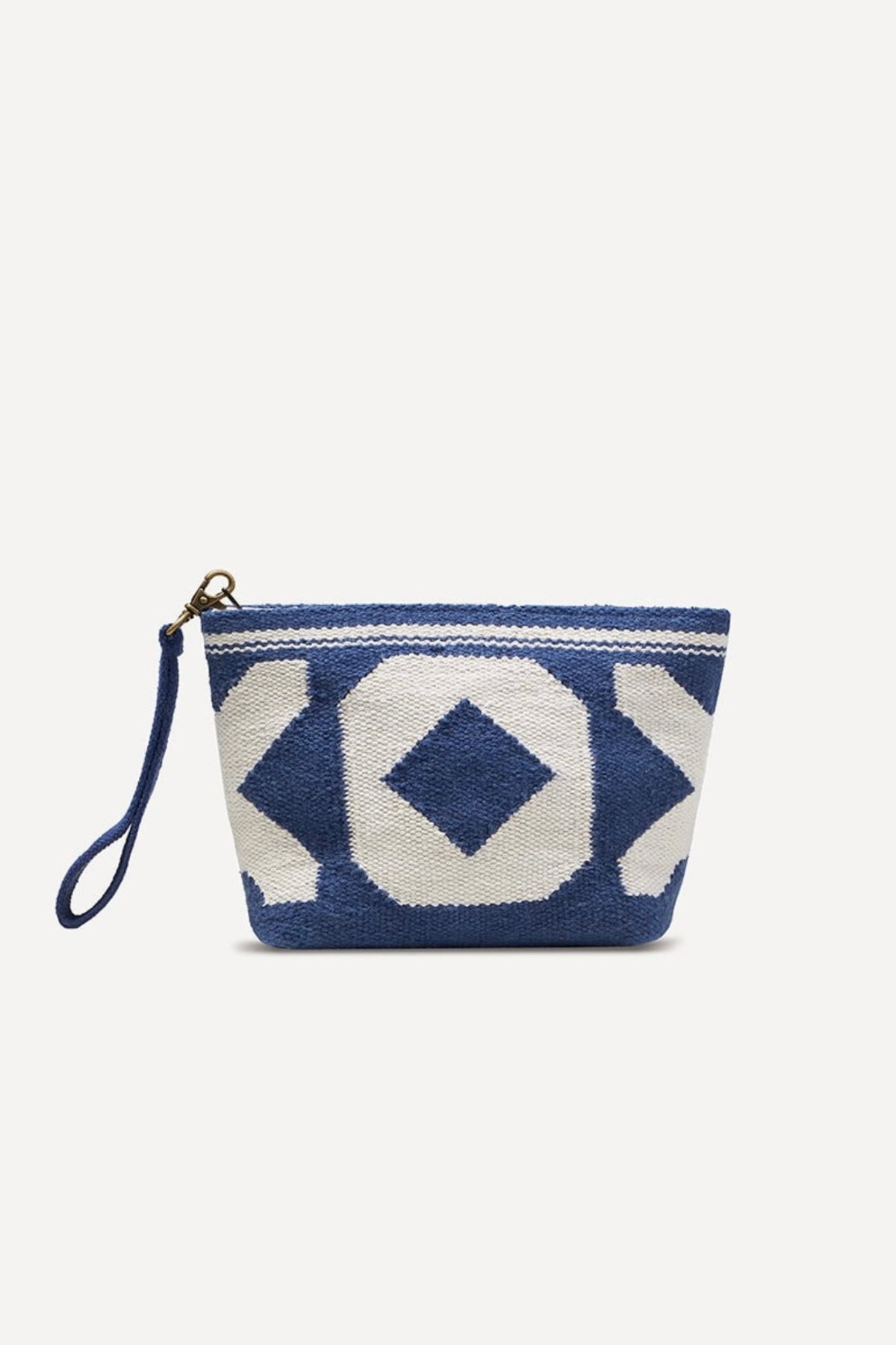 SMALL CLUTCH BAG "EZE" NAVY/ECRU