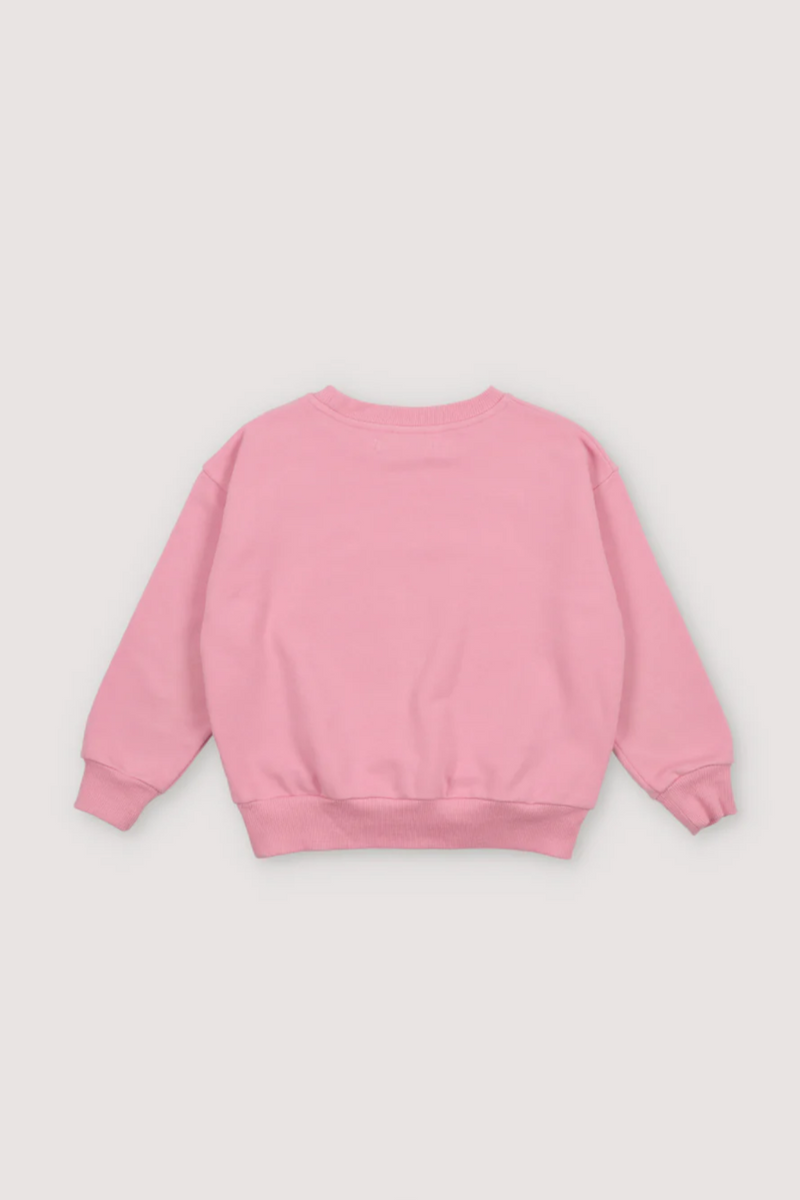 OVERSIZED COTTON SWEATER "MYKONOS" HIBISCUS