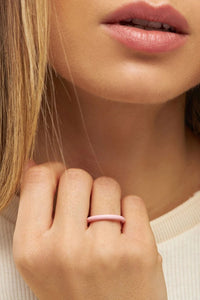 ENAMEL RING "LULU" LIGHT PINK