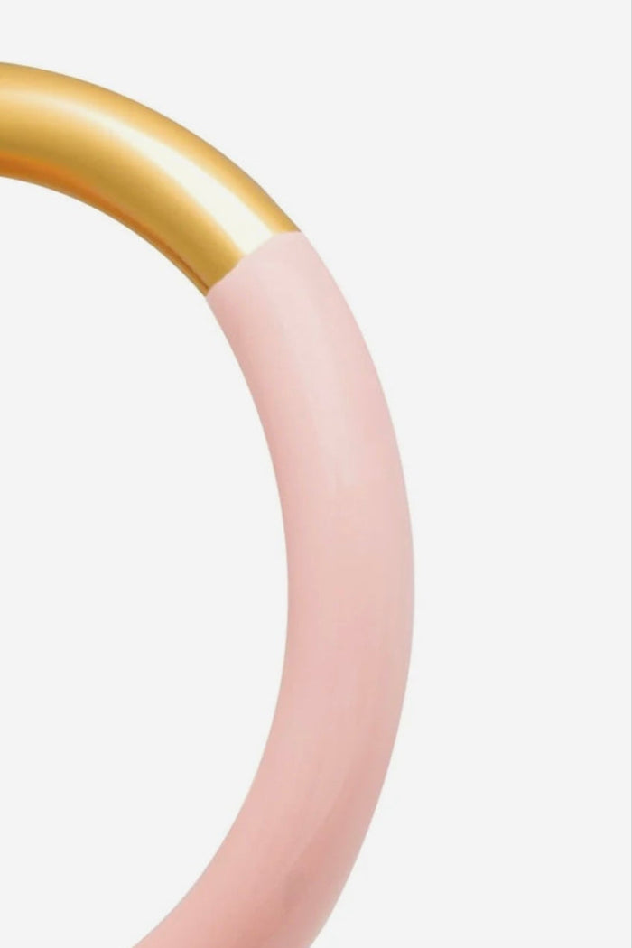 DOUBLE ENAMEL RING "LULU" LIGHT PINK/GOLD