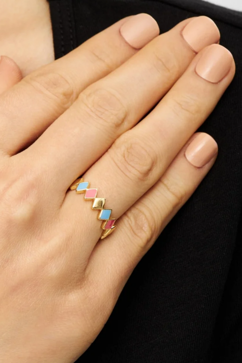 ENAMEL RING "CONFETTI" GLOAMING