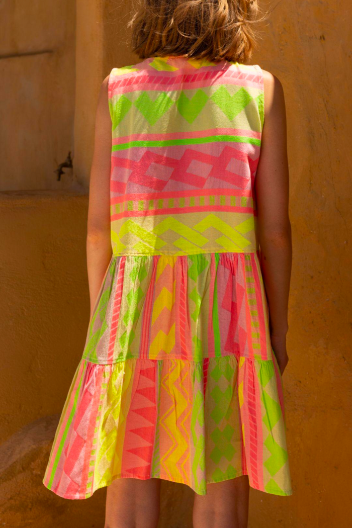 OVERSIZED SHORT TUNIC DRESS "LAYLA" NEON