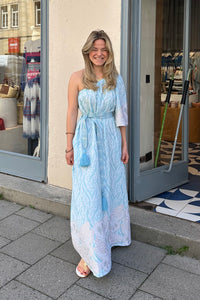 LONG WOVEN ONE SHOULDER DRESS CIEL