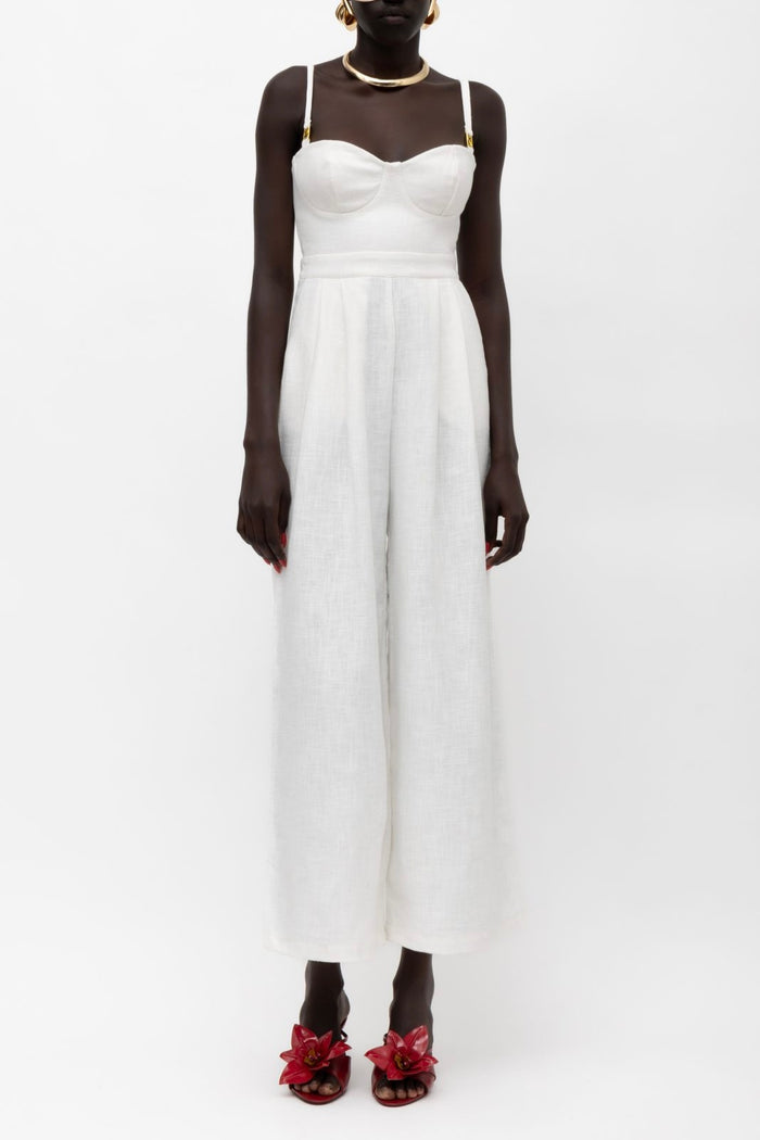 STRAPPY JUMPSUIT "IVORY" WHITE
