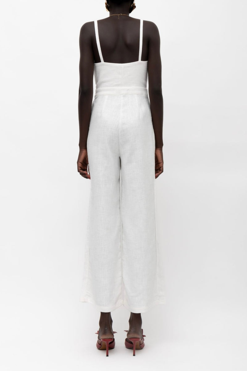 STRAPPY JUMPSUIT "IVORY" WHITE