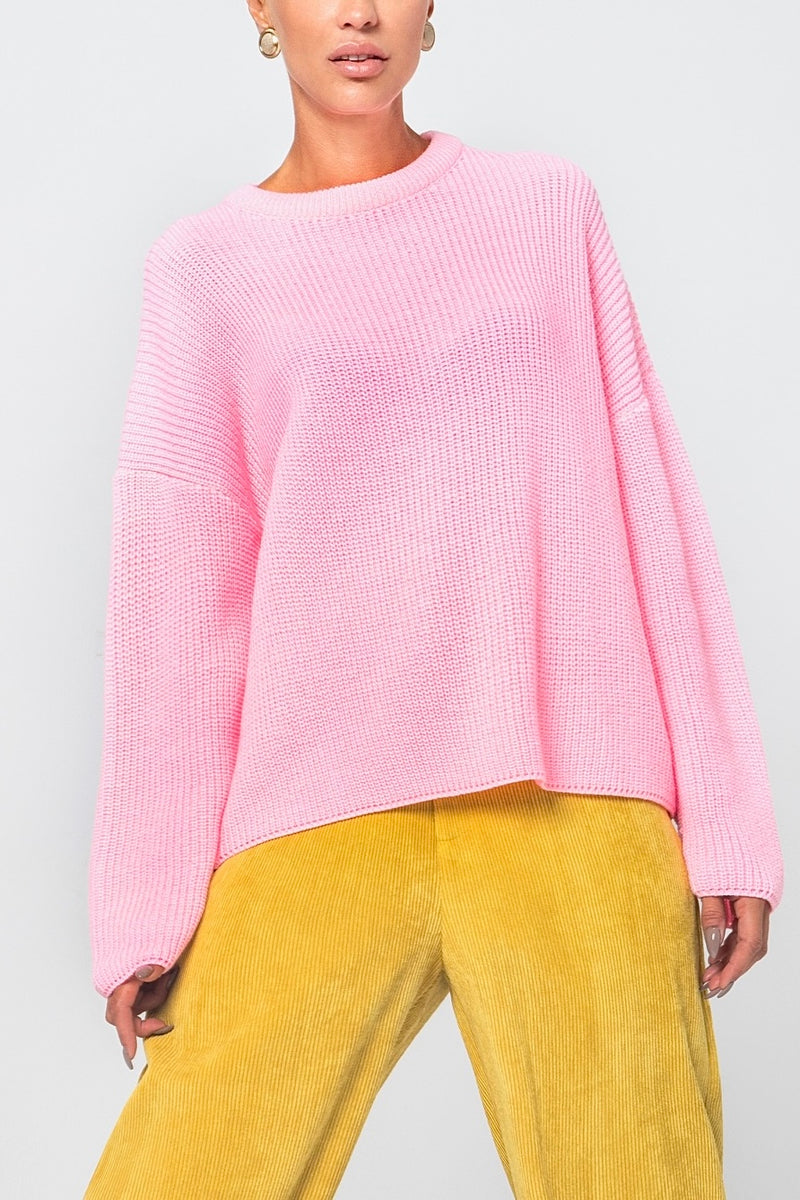 OVERSIZED PULLOVER  "SALMA" LIGHT PINK