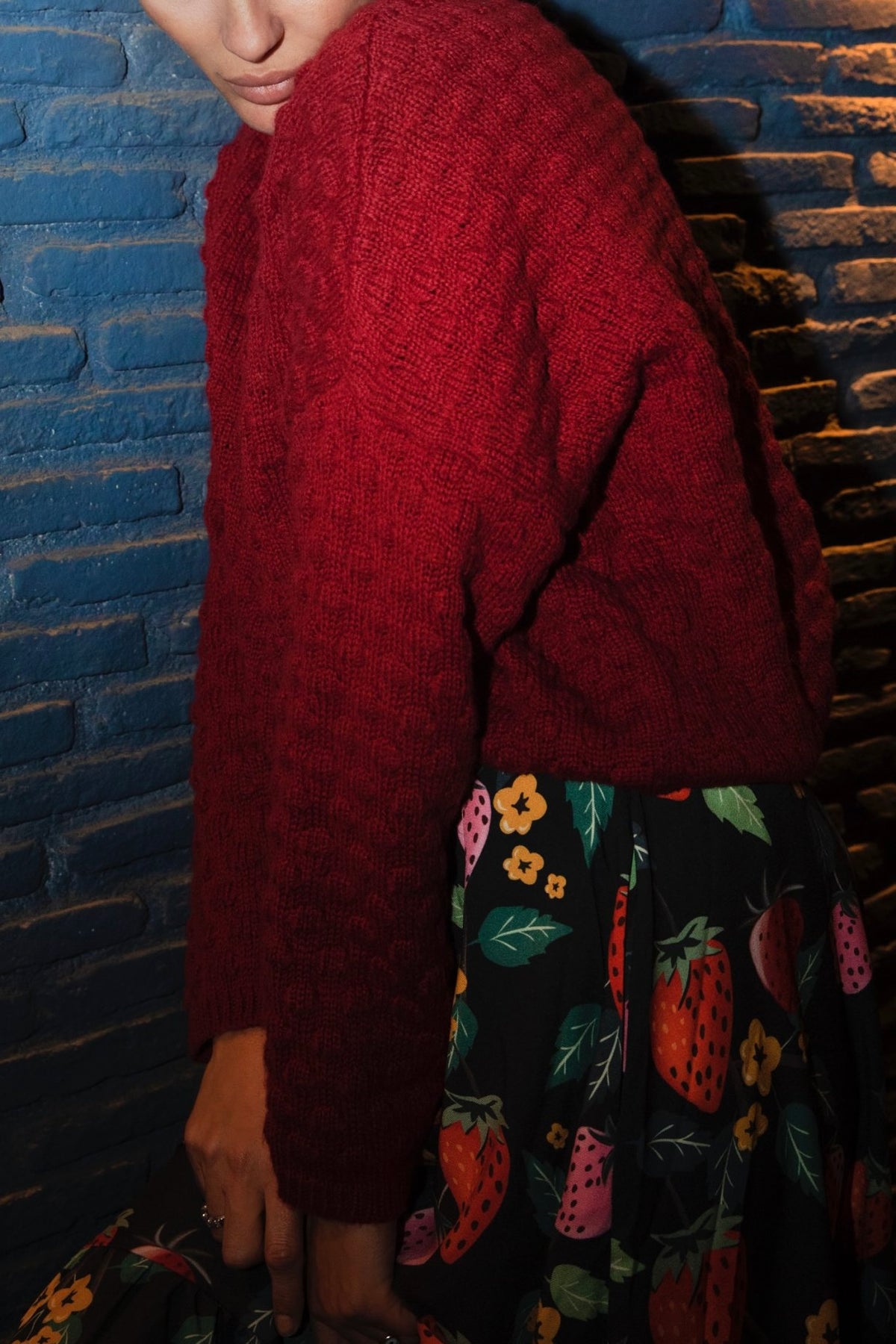 OVERSIZED PULLOVER "SONIA" BURGUNDY