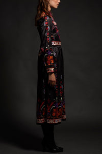 MIDI SHIRT DRESS "ROMANTICISM" MULTICOLOR