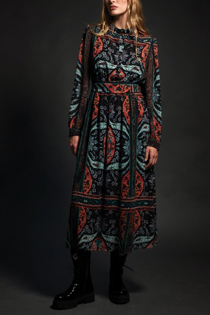 LONG DRESS "NEOGOTHIC" MULTICOLOR