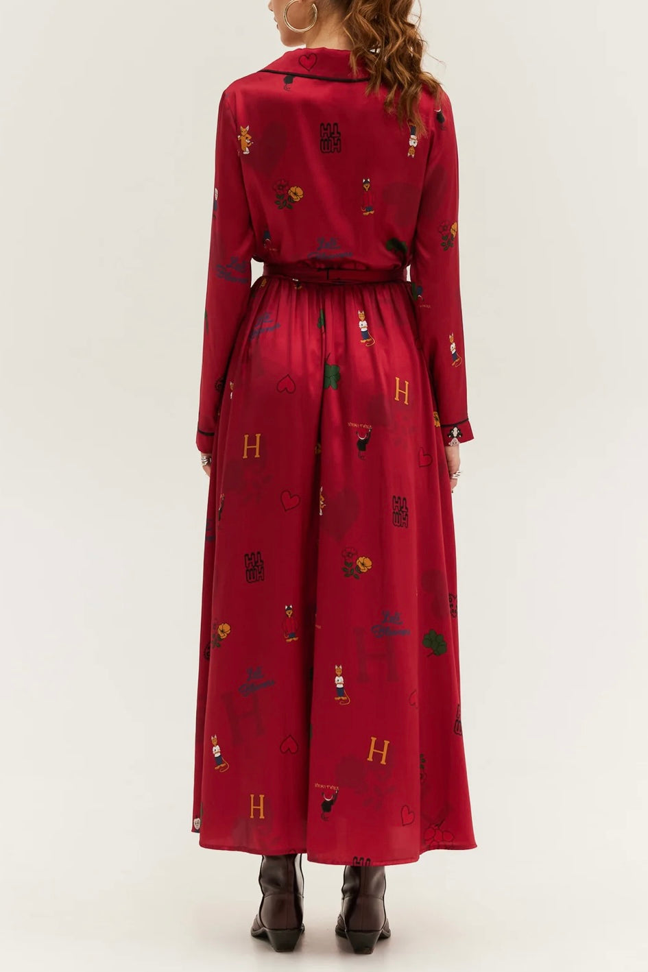 MIDI DRESS "ANEMONE" BORDEAUX