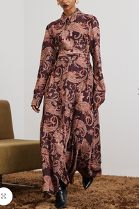 LONG DRESS WITH PAISLEY PRINT MULTICOLOR