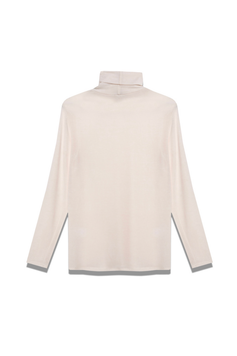BASIC JERSEY TURTLENECK ECRU
