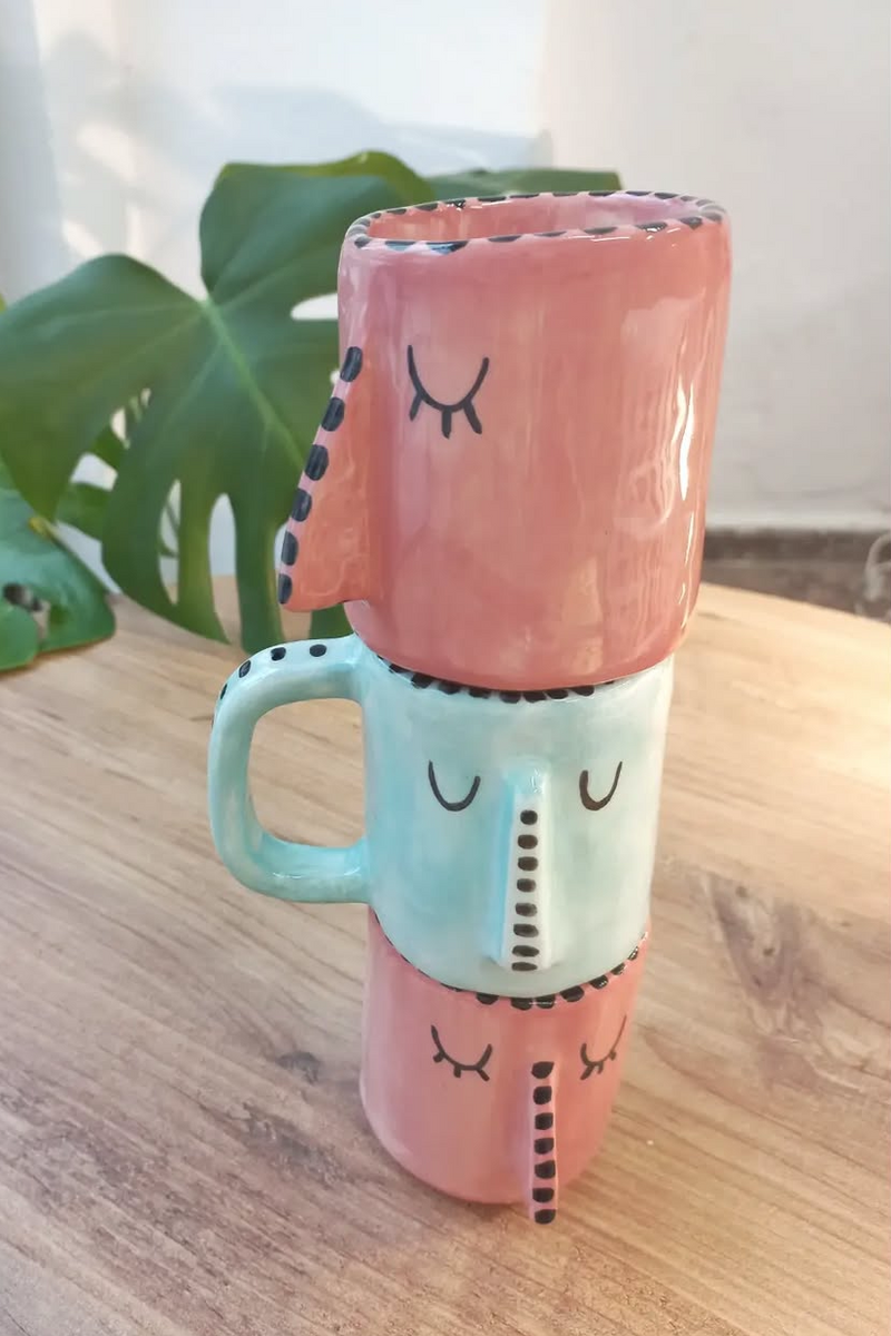 HAPPY NOSE MUG PINK